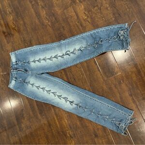 Embroidered Blue Jeans